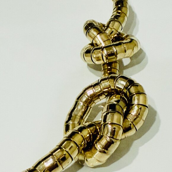 Vintage Bendable Gold Snake Necklace, Design your own Necklace 4 feet long! - Picture 14 of 17